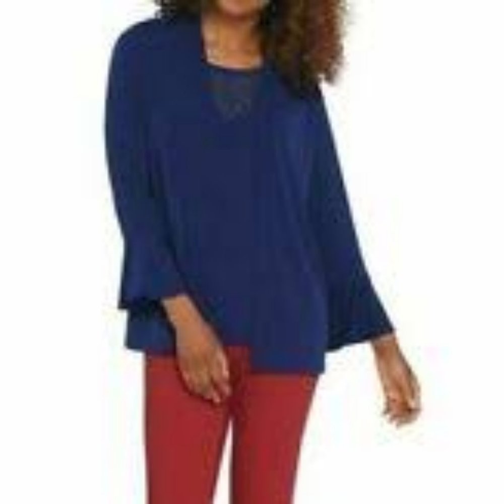 NWT SUSAN GRAVER CARDIGAN EMBELLISHED TANK SET XXS